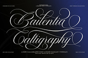 Bailentia Calligraphy, a Script Font by IM Studio (Thumbnail 1 of 10)
