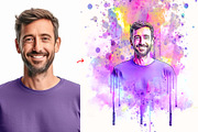 Portrait Watercolor Dropping Action, an Action Add-On by Photoshop Action (Thumbnail 4 of 7)