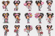 Whimsical Valentine Nurse Girls Clip, a Seasonal Illustration by Rose Art (Thumbnail 2 of 7)