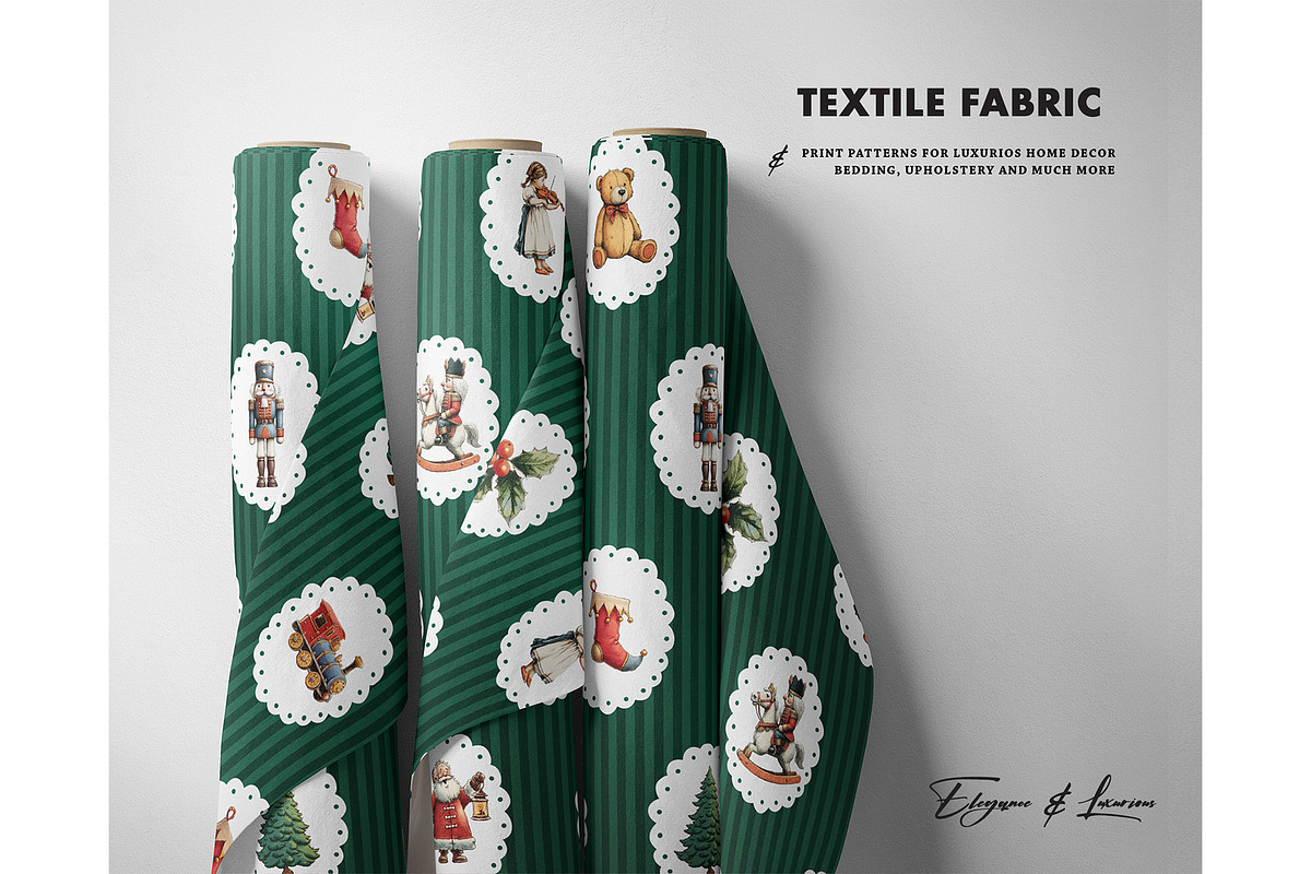 Vintage Christmas nostalgic pattern, a Texture Graphic by Milatoo (Photo 2 of 6)