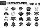 20 Vintage Badge Templates, a Branding & Logo Template by KAZ by IanMikraz Studio (Thumbnail 5 of 5)