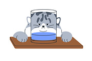 Cute, funny, comic cats. Cartoon set, an Animal Illustration by Good Studio (Thumbnail 16 of 20)