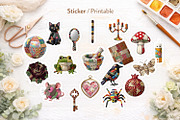 Halloween Patchwork Sublimation, a Seasonal Illustration by Artnoy (Thumbnail 7 of 18)
