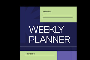 Modern Daily Weekly School Planner