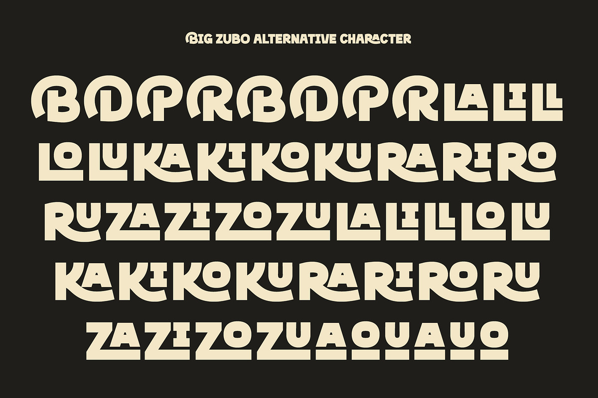 Big Zubo – Modern Bold Display Font, a Sans Serif Font by Youthlabs Studio (Photo 12 of 13)