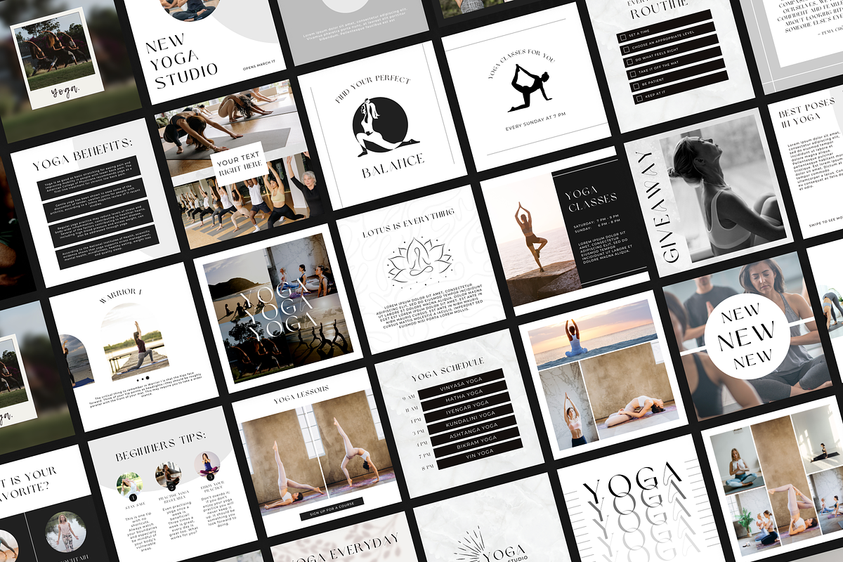 Yoga Templates Instagram in Canva, a Social Media Template by VeliusCreativeStudio (Photo 6 of 9)