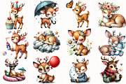 Watercolor Deer Sublimation Clipart, an Illustration by OK Design (Thumbnail 4 of 5)