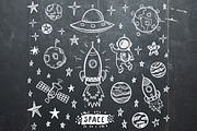 Space doodle set, an Object Graphic by Hala (Thumbnail 1 of 3)