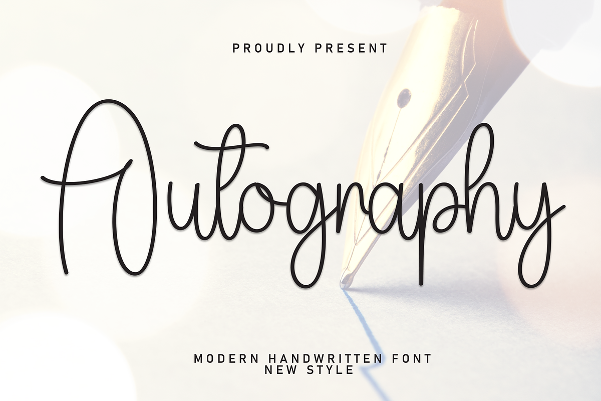 Autography | Script Font, a Handwritten Font by Scratchones (Photo 1 of 8)