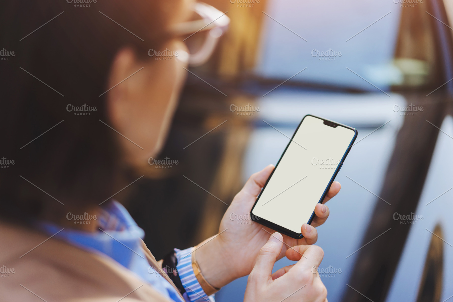 Woman's hands holding mobile phone stock photo containing display and media, a Technology Photo by Anastasia Dudka