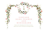 Vintage boho frames, a Decorative Illustration by AnnelyBlooms (Thumbnail 1 of 7)