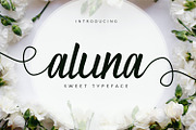 aluna, a Script Font by LetterJos (Thumbnail 1 of 7)