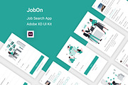 JobOn - Job Search Adobe XD App, an UI Kit Template by themelove (Thumbnail 1 of 16)