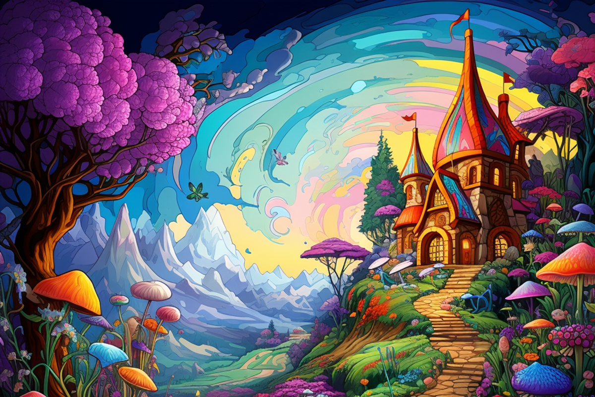 Springtime Magic Land, a Background Graphic by Printable Treasure