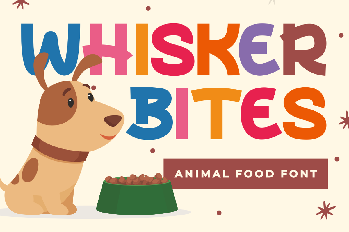 Whisker Bites Animal Food Font, a Font by PutraCetol Studio (Photo 1 of 5)