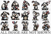 Watercolor Raster Bunny Clipart PNG, an Illustration by Canvas Craft (Thumbnail 3 of 7)