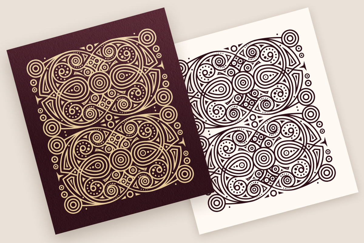 Abstract Lines Pattern (4 colors), a Pattern Graphic by ToozDesign (Photo 2 of 5)