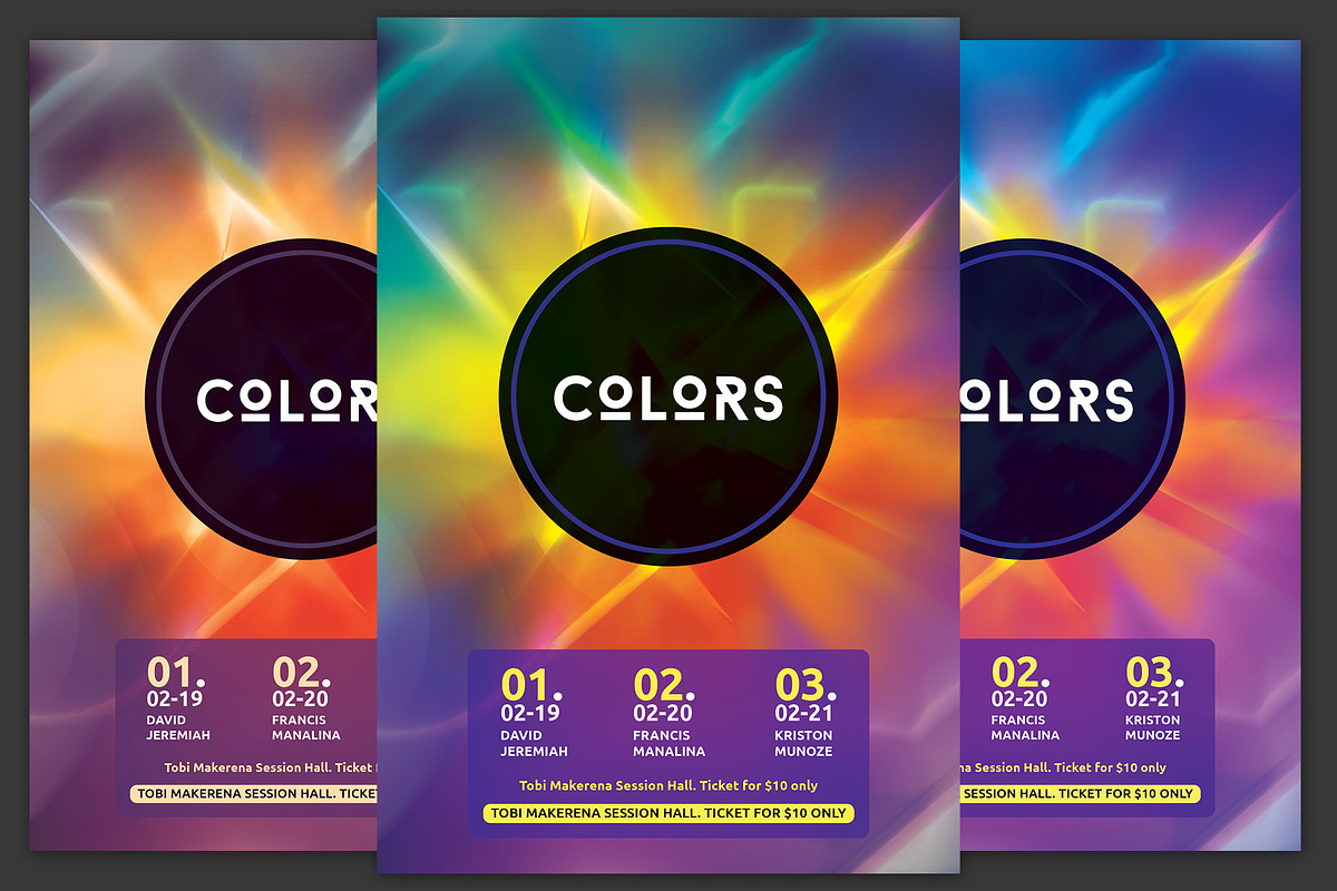 Colors Flyer, a Flyer Template by KiraYamato Design Studio