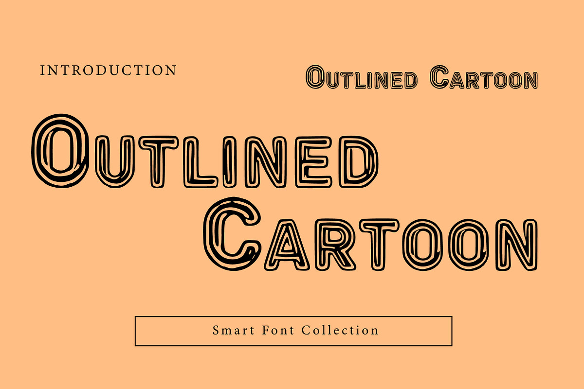 Outlined Cartoon, a Slab Serif Font by Wow Magic (Photo 1 of 3)
