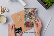 Cute Xmas Deer, Shabby Journal Pages, a Seasonal Illustration by Digital Art Mahdiseño (Thumbnail 3 of 10)