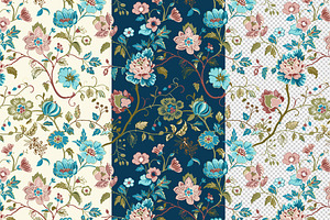 Chinoserie Floral Seamless Pattern