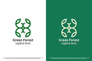 Abstract Green Forest Logo Design, a Branding & Logo Template by Morvana Crew