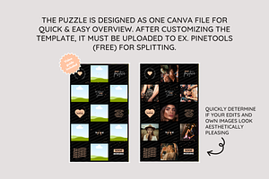 Black Instagram Puzzle Template