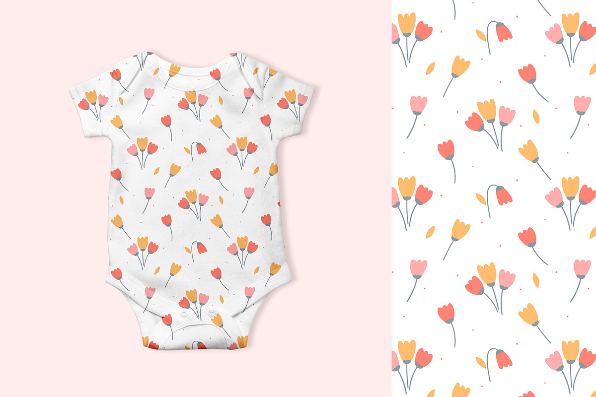 Kids cute floral seamless pattern, a Pattern Graphic by hanifa_design (Photo 5 of 10)