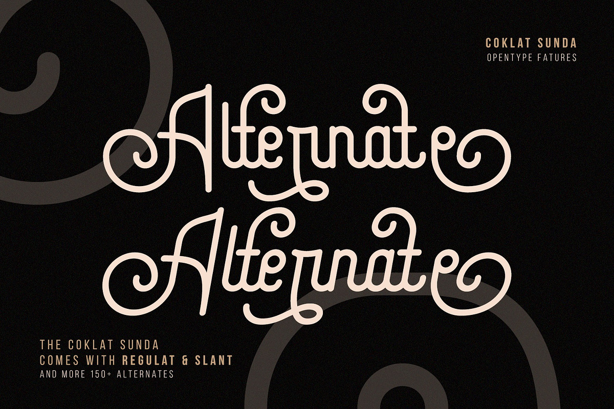 Coklat Sunda - The Monoline Font preview 3