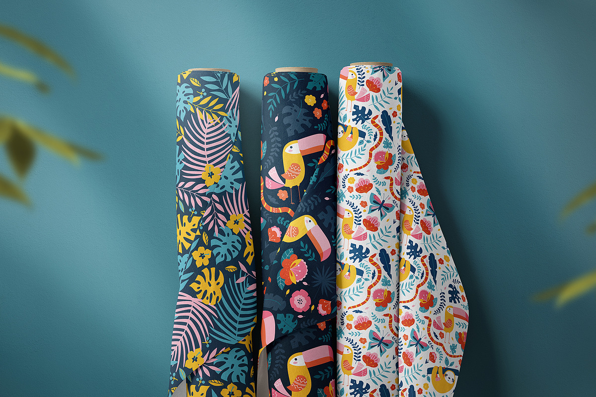 Jungle friends elements & patterns, a Pattern Graphic by Inna Moreva (Photo 10 of 11)