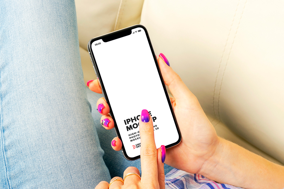 iPhone Mockup, an iPhone Mockup by UnicDesign (Photo 2 of 14)