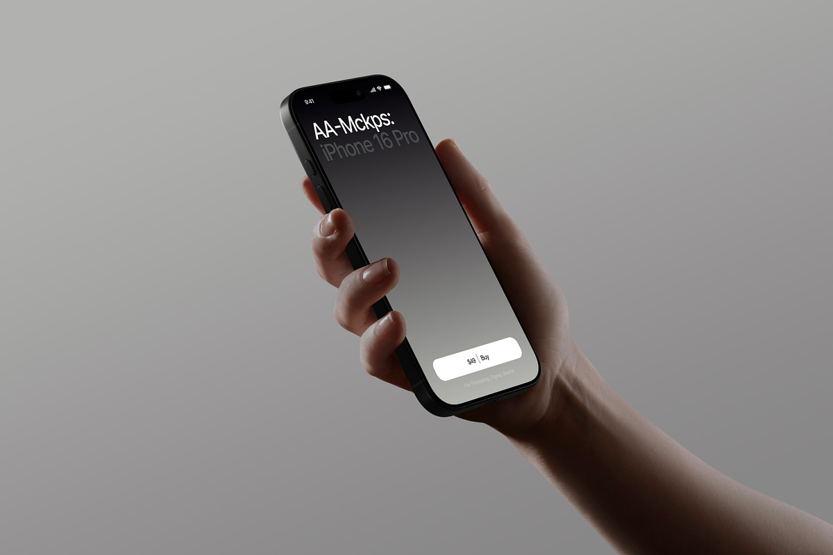 AA-Mockups: iPhone 16 Pro, an iPhone Mockup by ls.graphics (Photo 4 of 10)