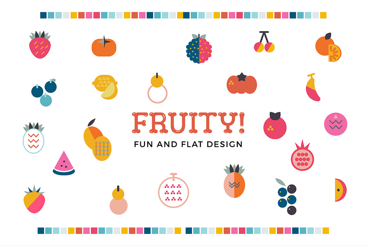 Fruity! Fun and flat fruits, an Object Graphic by Paperly Studio (Photo 1 of 9)