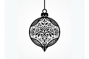 Festive Filigree Bauble Silhouette, an Object Graphic by Creativeshirt (Thumbnail 3 of 5)