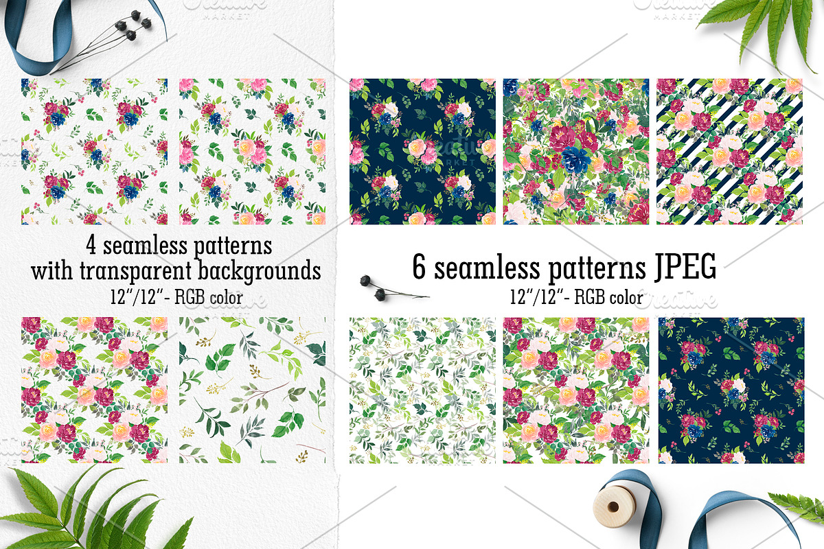 Watercolor flowers clip art, an Illustration by Elly Studio (Photo 7 of 9)