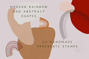 Abstract Shapes and Rainbow Stamps