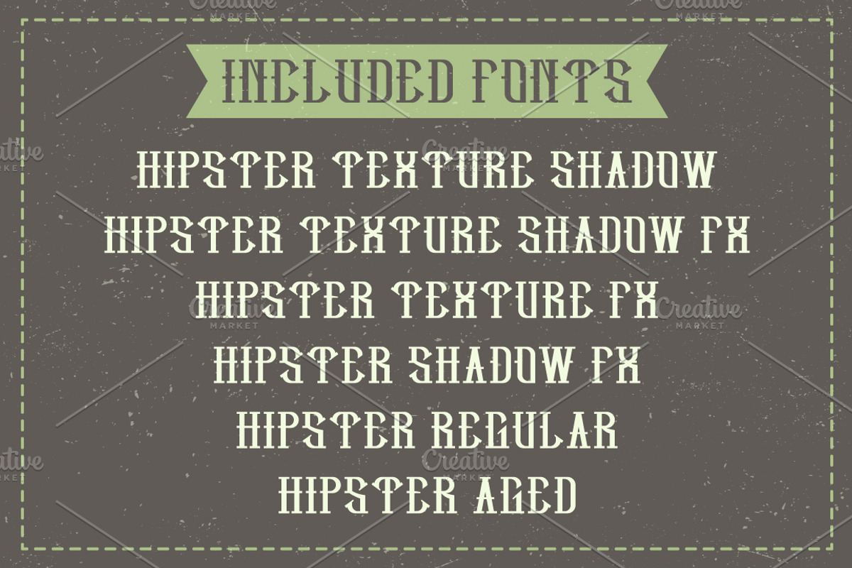 Hipster label typeface, a Symbol Font by Heather_insane (Photo 6 of 6)