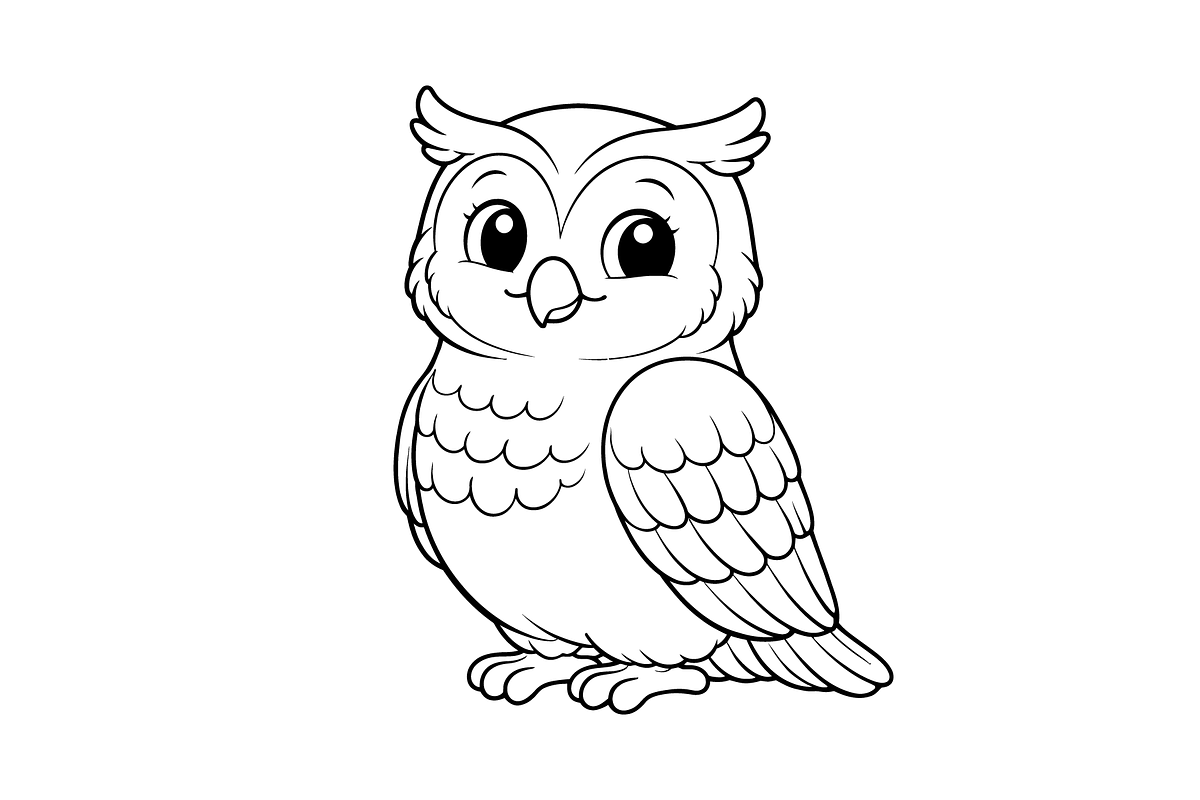 15 Cute Kawaii Animal Coloring Pages, an Animal Illustration by Annudesign (Photo 9 of 9)