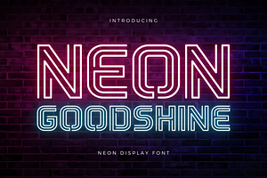 Neon Goodshine - Neon Display Font, a Sans Serif Font by Sronstudio