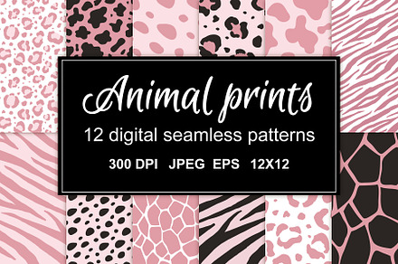 Animal prints set, a Pattern Graphic by Swetsol