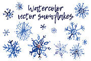 Watercolor snowflakes, an Object Graphic by kizi (Thumbnail 1 of 2)