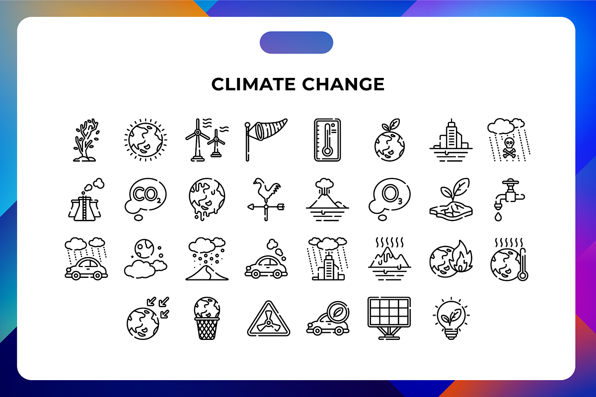 Climate Change Icons, an Icon by Wencory