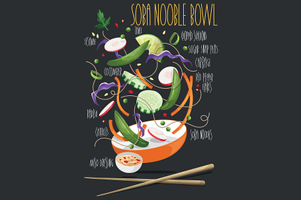 Soba noodle bowl
