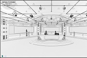 TV Studio Collection Vol 6 - 2 PCS, an Architecture 3D Model by akerStudio (Thumbnail 6 of 98)