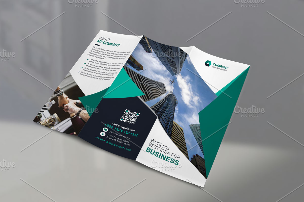 Celestial corporate trifold-brochure, a Brochure Template by A.Lamprianidis (Photo 2 of 15)