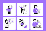 Networking and Communication, a Technology Illustration by Vectors Market (Thumbnail 9 of 9)