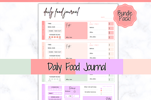 Daily Food Diary Journal - Printable