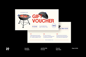 Modern 4th of July Voucher, a Card Template by Neermana