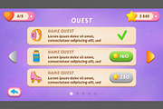 Pink GUI pack, casual, an UI Kit Template by KartInnka (Thumbnail 6 of 15)