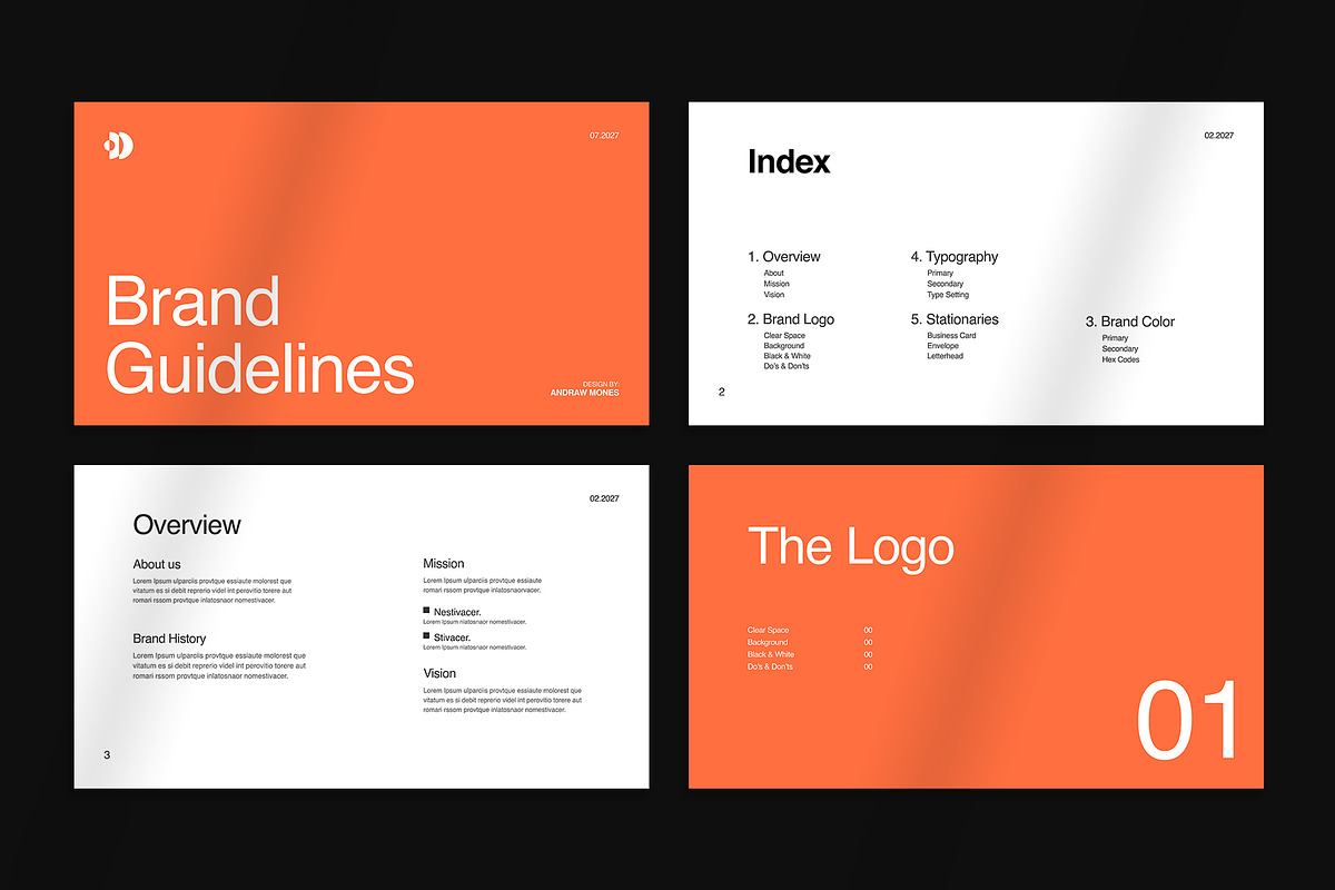 Brand Guidelines Presentation, a Branding & Logo Template by Oriofix (Photo 5 of 9)